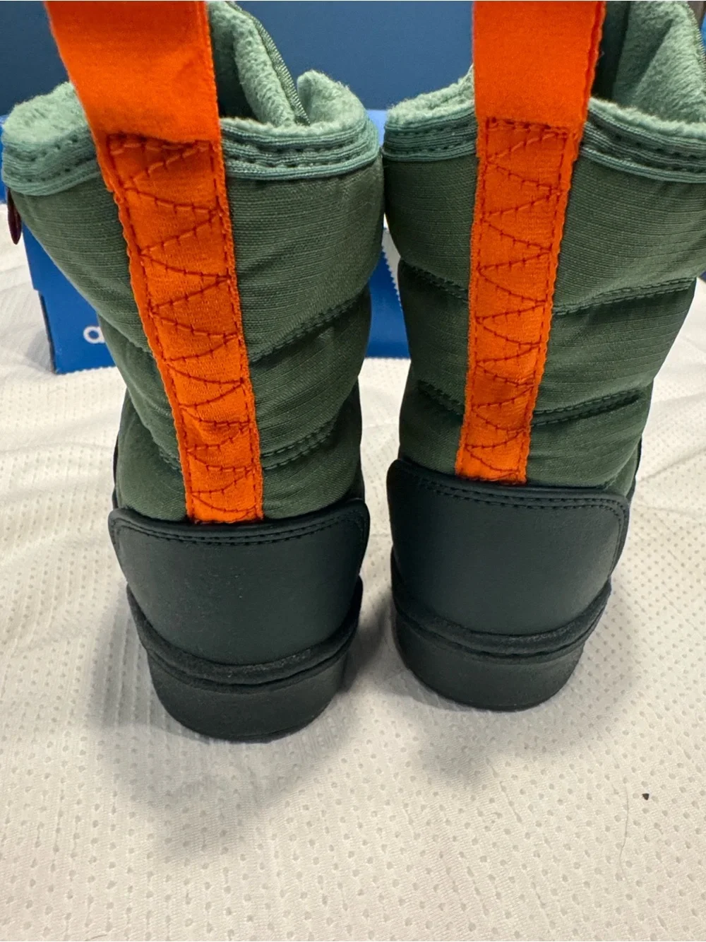Adidas Superstar 360 PrimaLoft Insulated Winter Boots Green Orange Kids Size 3